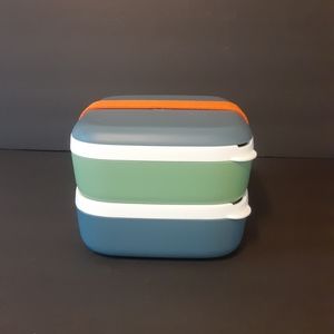 PAMPERED CHEF 100745 BENTO LUNCH BOX OPEN/DIVIDED CONTAINER  LIKE NEW ONE SIZE